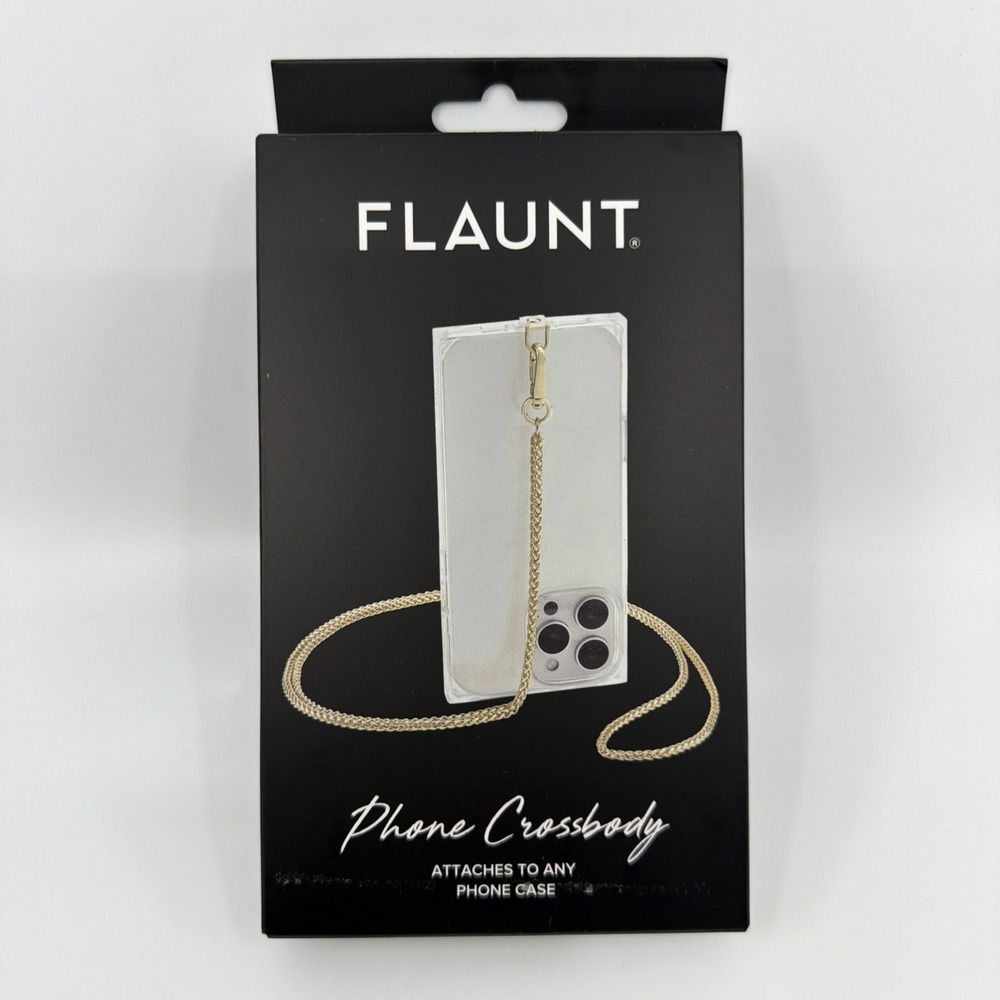 Flaunt Crossbody Strap Gold Wheat Chain For All Cellphones Universal Fit To Case